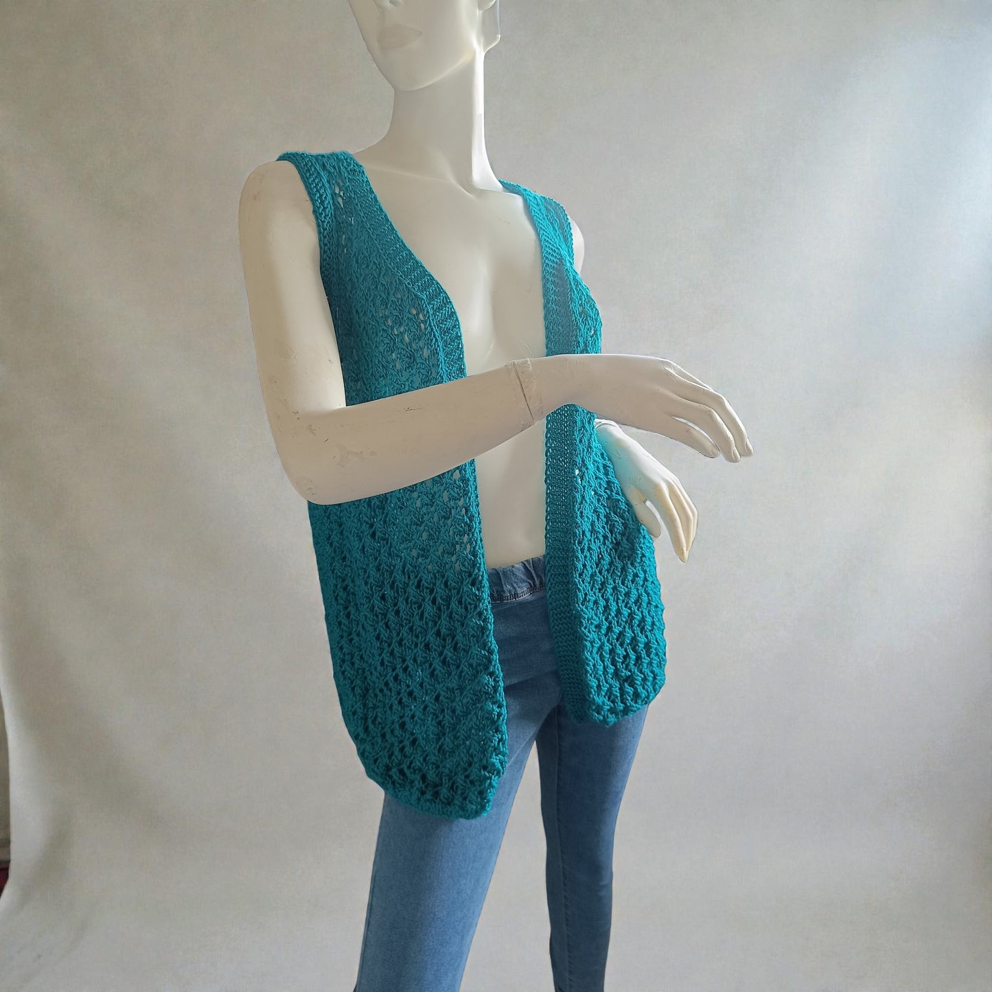 Gilet ajouré silk bambou
