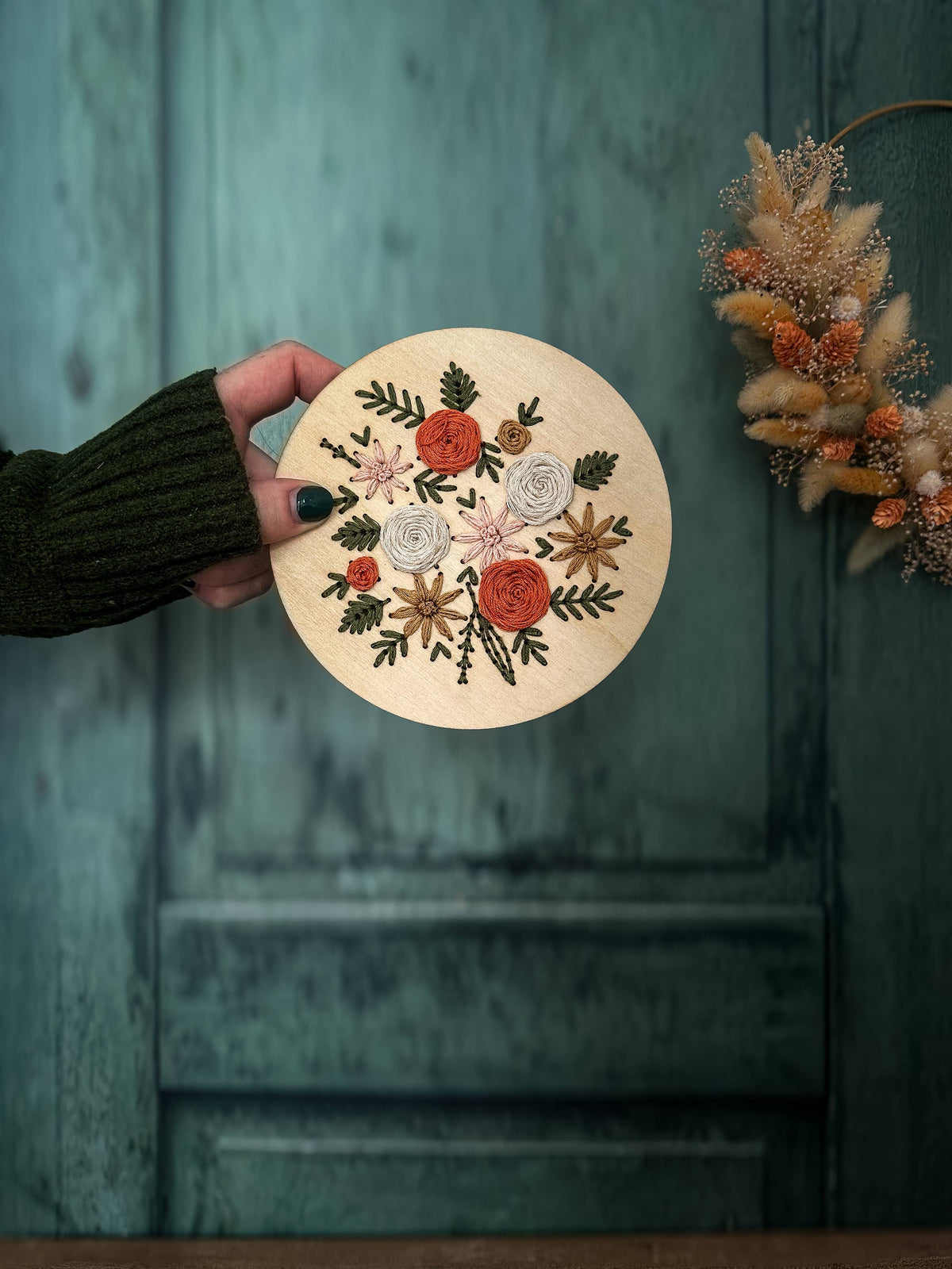 Broderie sur bois – Bouquet 3 | Base seule ou kit complet