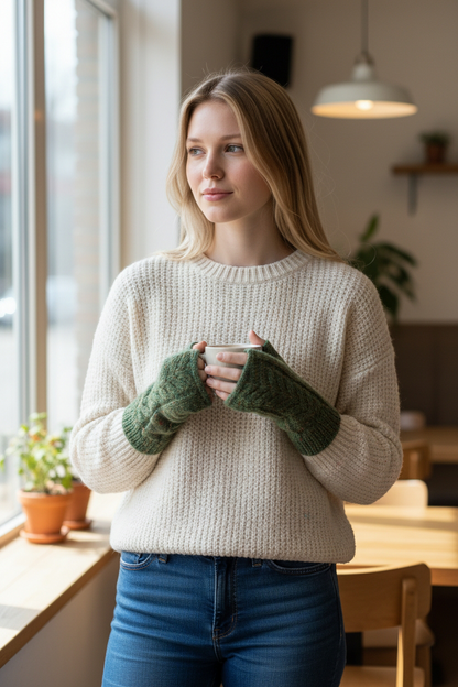 Ensemble bandeau et mitaines alpaga