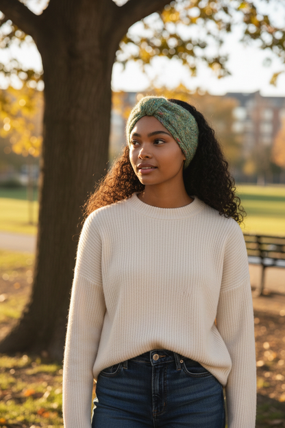 Ensemble bandeau et mitaines alpaga