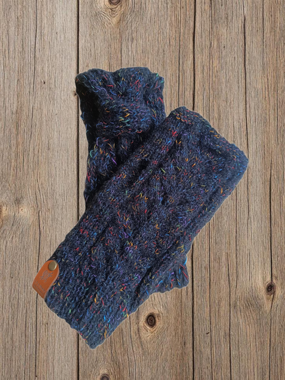 Ensemble bandeau et mitaines alpaga