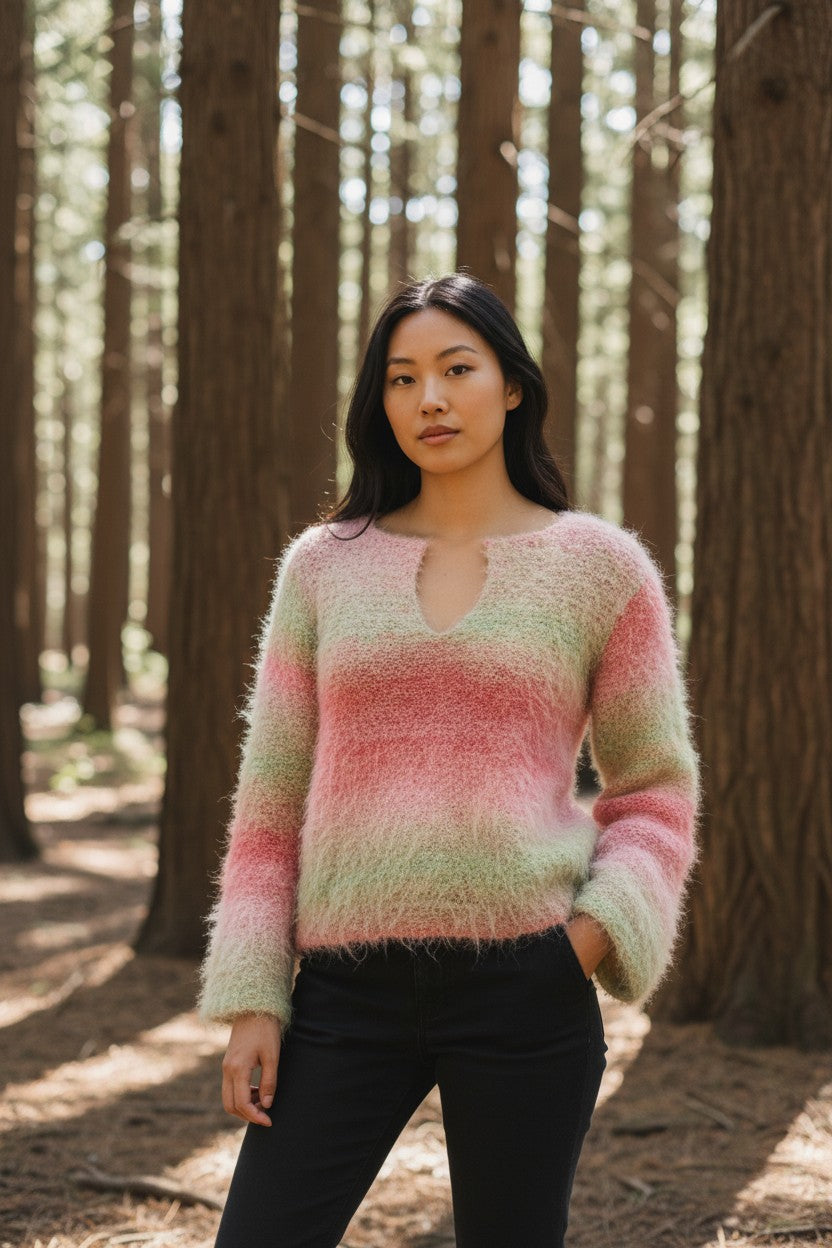 Pull femme crinière