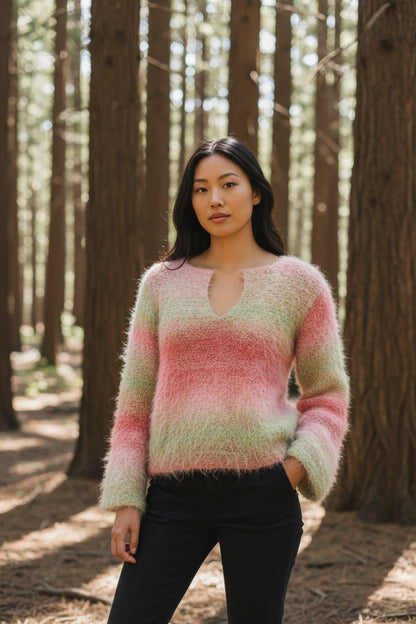 Pull femme crinière