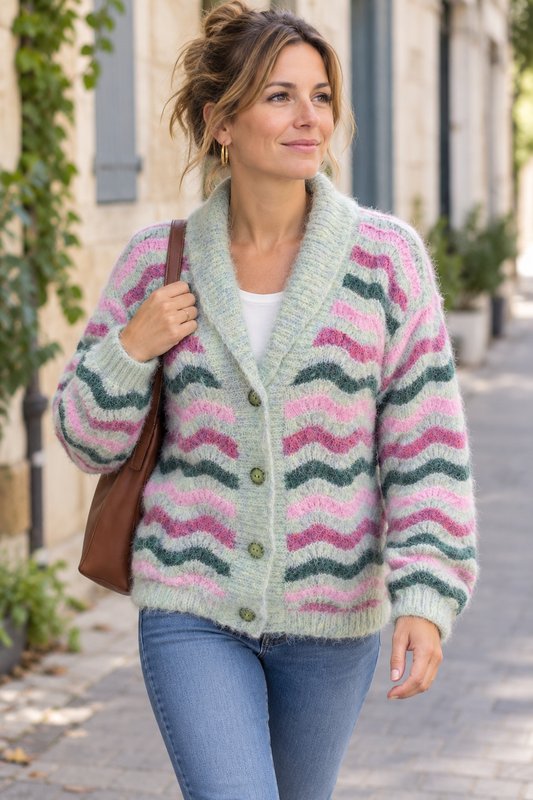 Gilet vagues femme