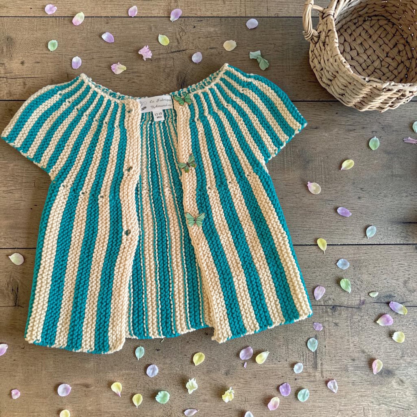 Gilet papillons fille