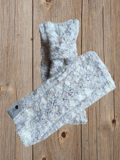 Ensemble bandeau et mitaines alpaga