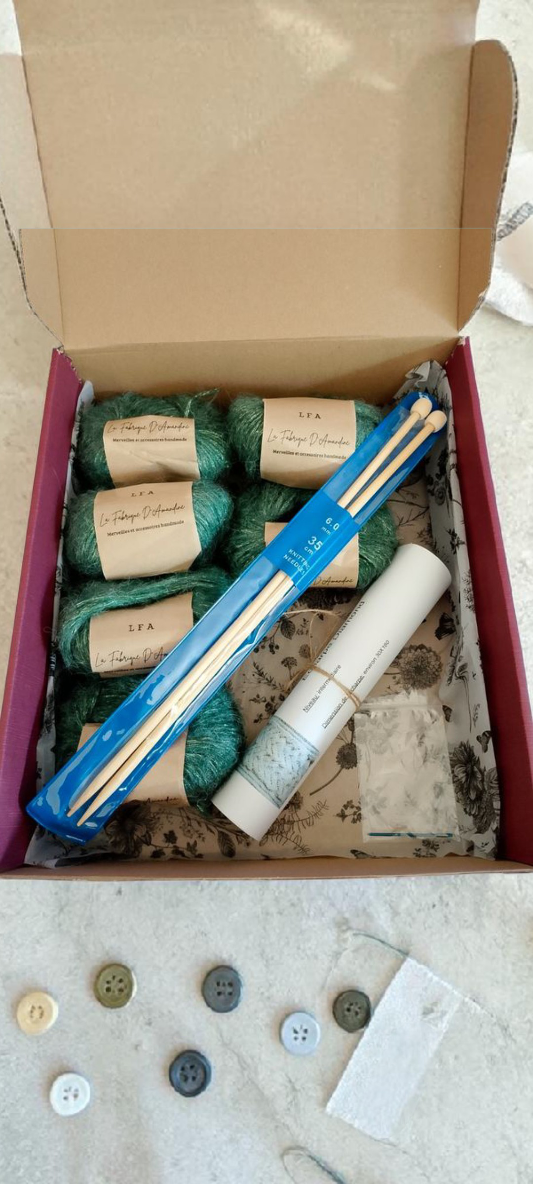 Kit à tricoter écharpe Diamond