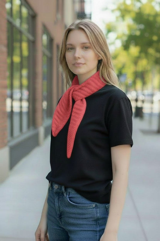 Écharpe triangle soie et mohair
