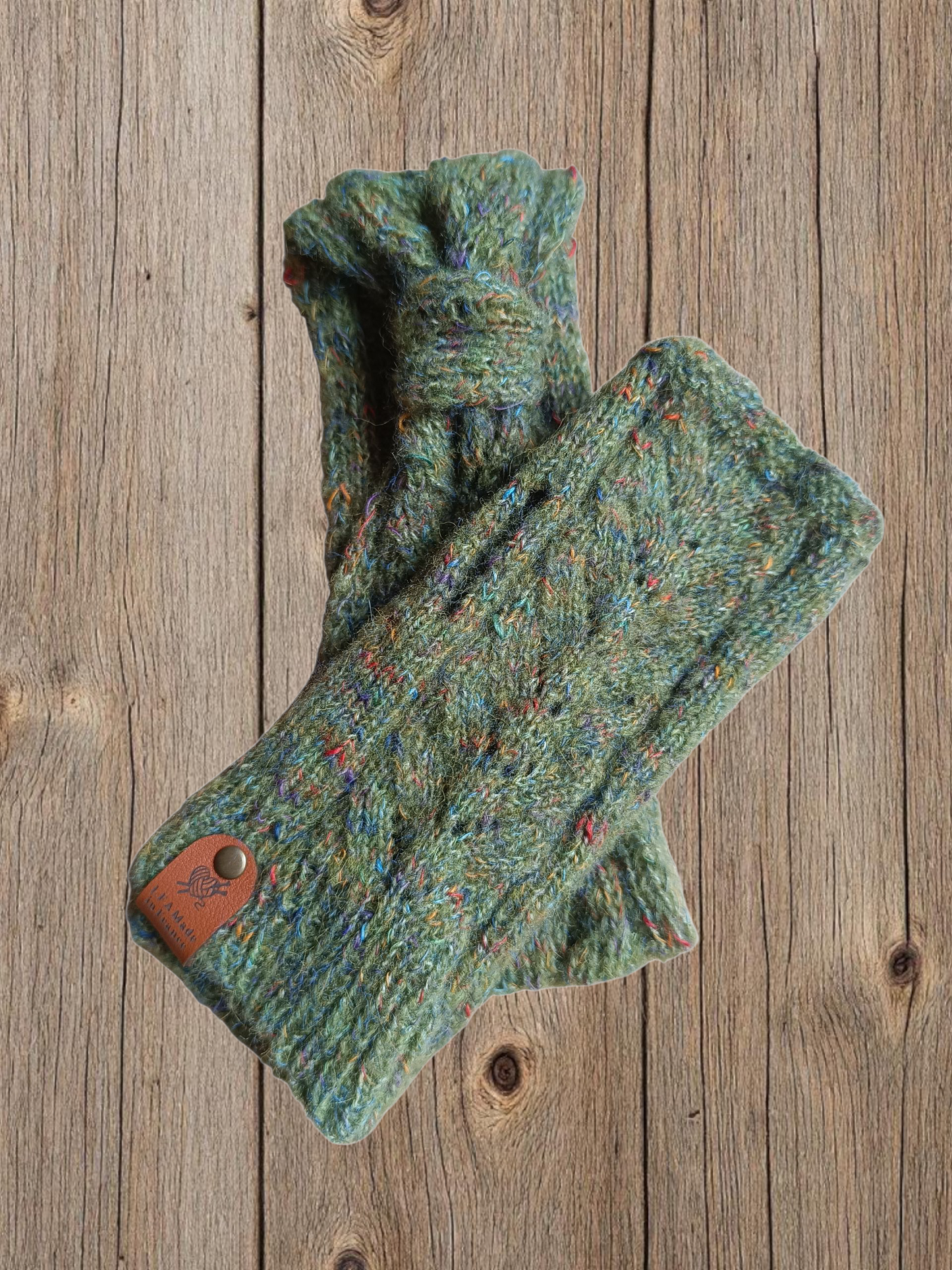 Ensemble bandeau et mitaines alpaga