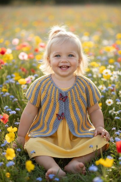 Gilet papillons fille