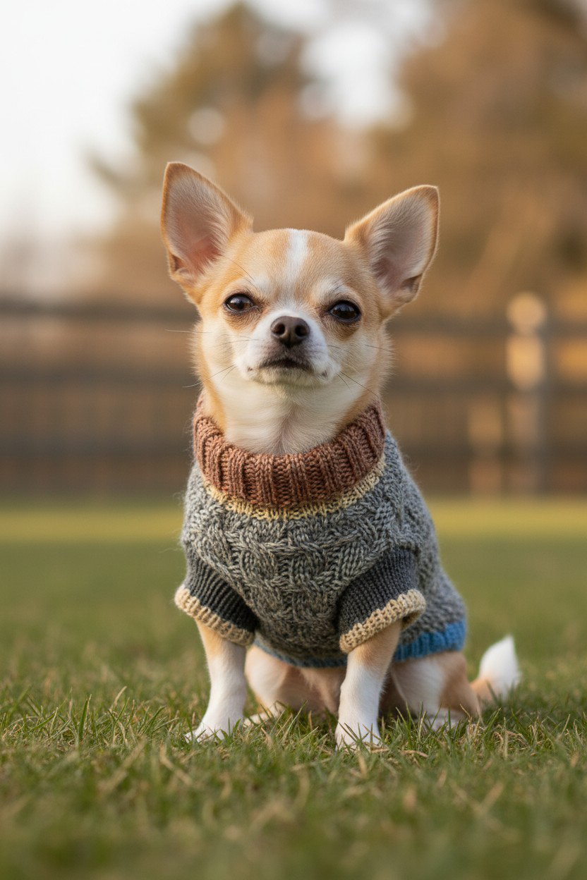 Pull fin et chaud chihuahua/petit chien